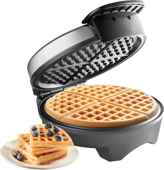 Waffle Maker by Cucina Pro- Griddle Makes 7 Inch Thin, American Style Waffles for Breakfast- NonStick Waffler Iron with Adjustable Temperature Control, Housewarming Gift, Easy to Use Kitchen Essential
