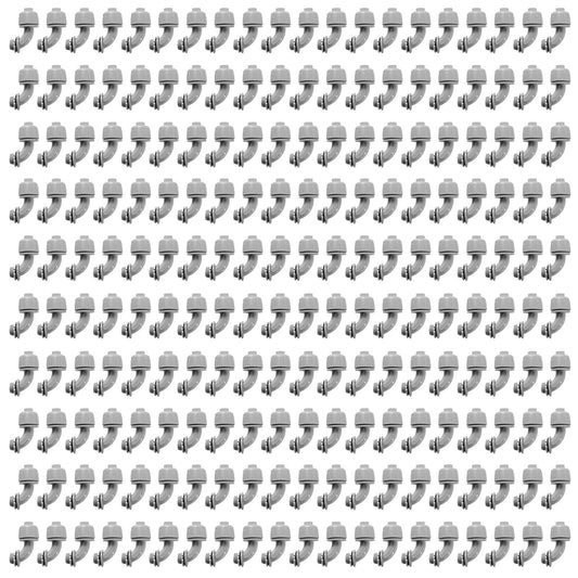 1\/2-Inch Liquid Tight Connector 90-Degree, for PVC Electrical Flexible Conduit Fittings NPT Non-Metallic Connectors, for Home Outdoor Tubes Tools, UL Listed, Grey, 200-Pack