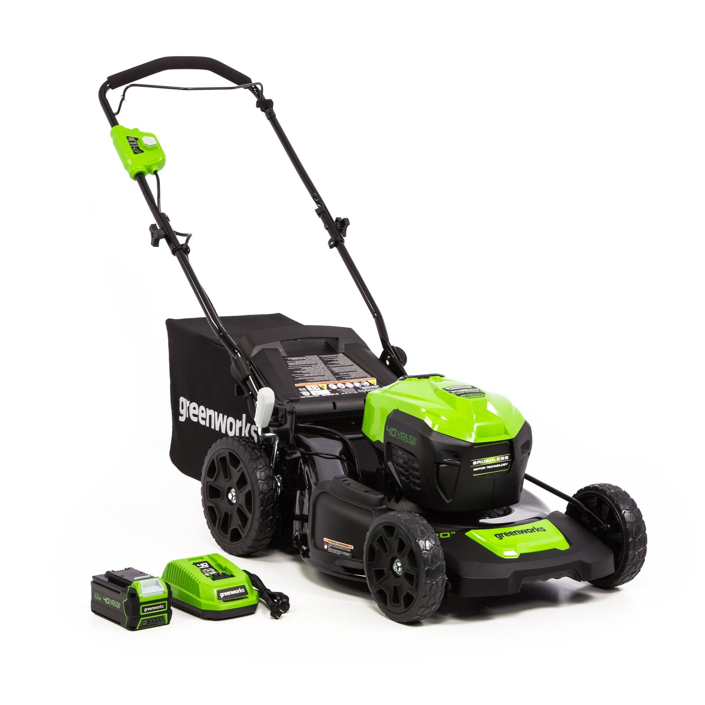 Greenworks 40V 20" Brushless Push Lawn Mower with 4.0 Ah Battery & Quick Charger 2516302VT
