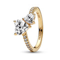 Double Heart Sparkling Ring