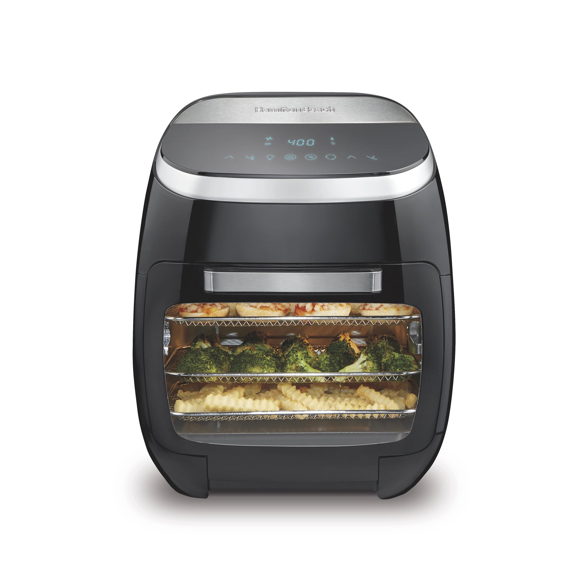 Hamilton Beach 11.6 Quart Air Fryer Oven with Rotisserie, Black and Stainless Steel