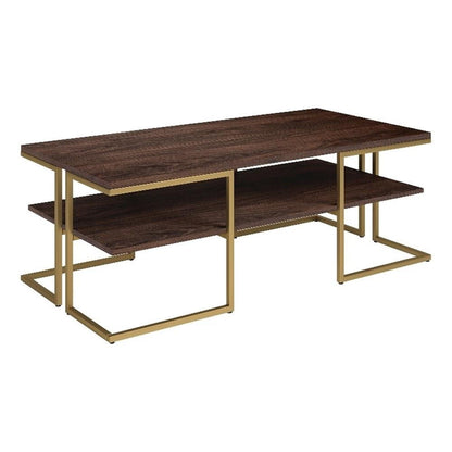 Henn&Hart 45" Gold Coffee Table