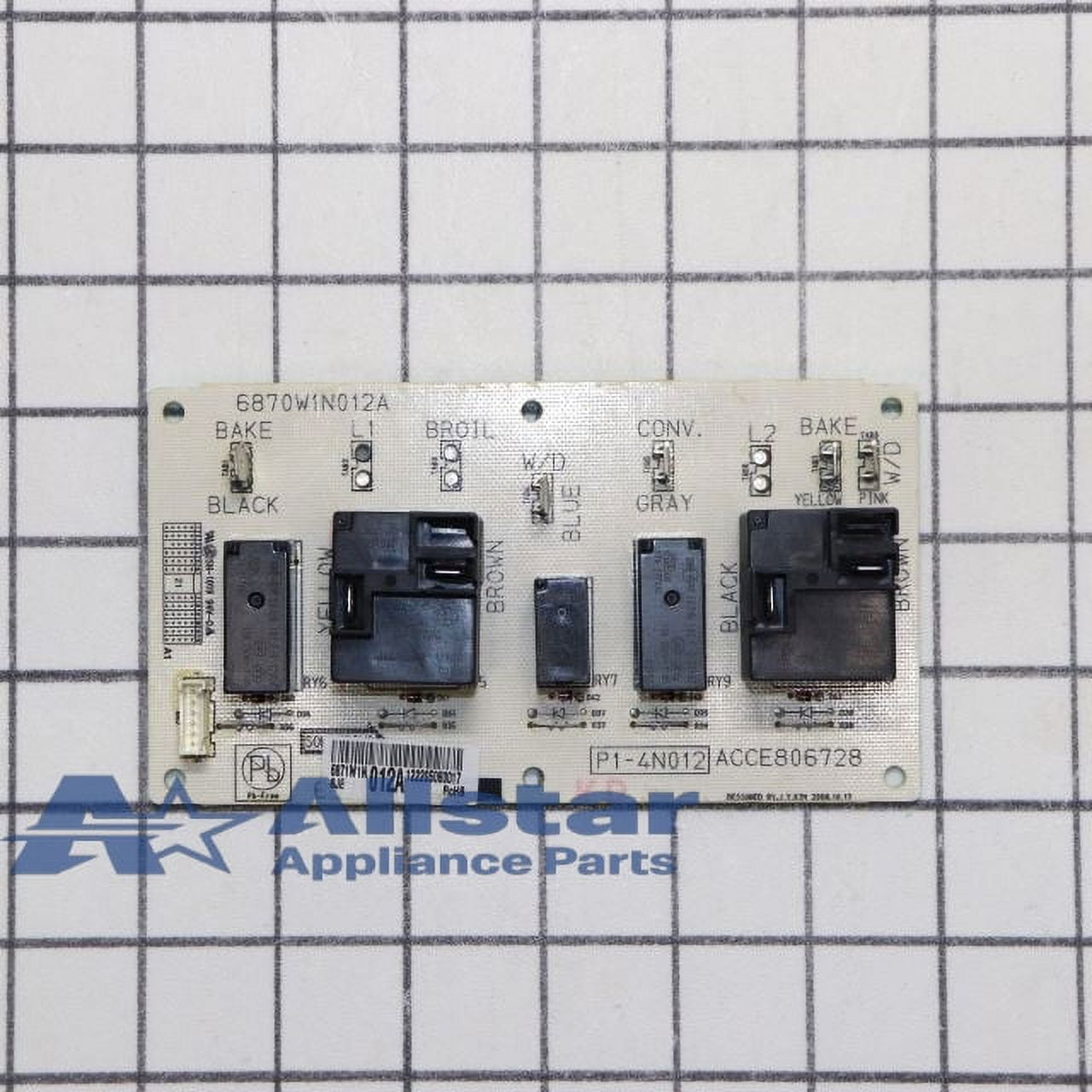 LG Range/Stove/Oven Relay Board 6871W1N012A