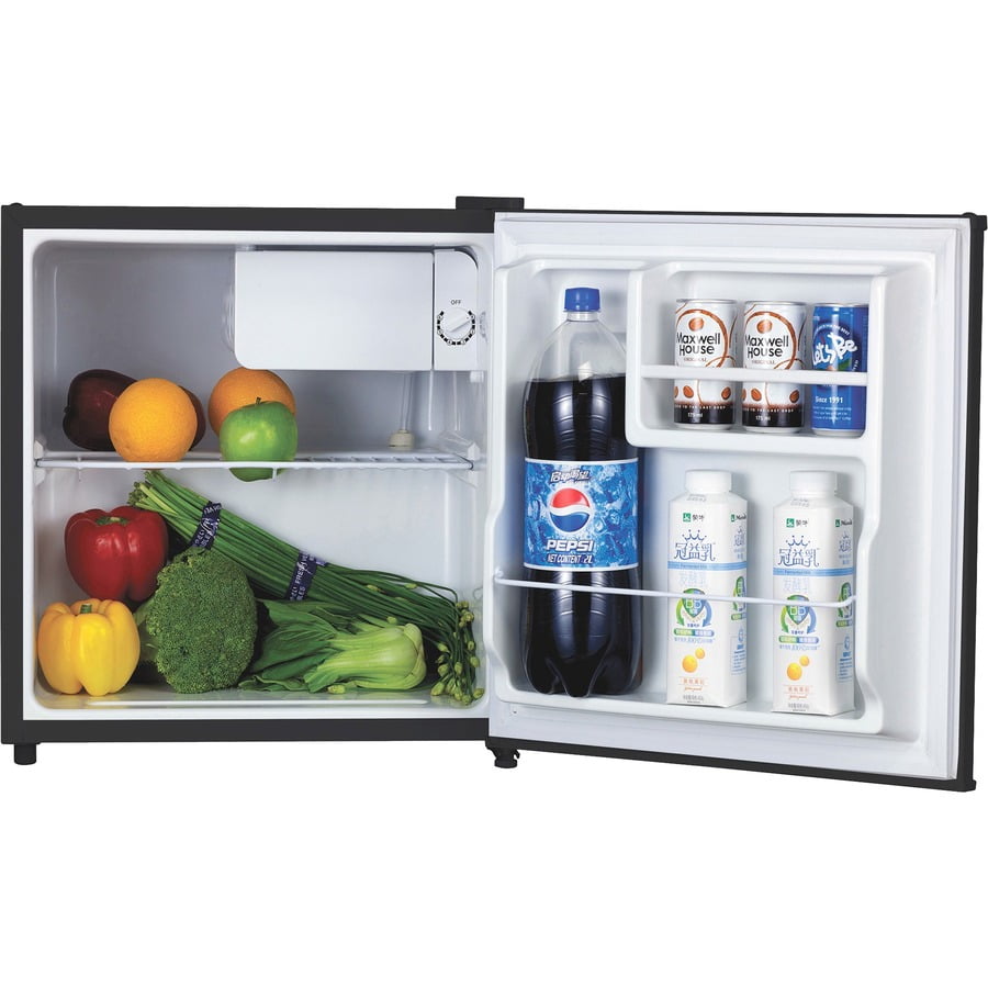 Lorell Compact Refrigerator - 1.60 Ft³ - Manual Defrost - Reversible - 1.60 Ft³ Net Refrigerator Capacity - Black - Steel, Fiberglass, Plastic