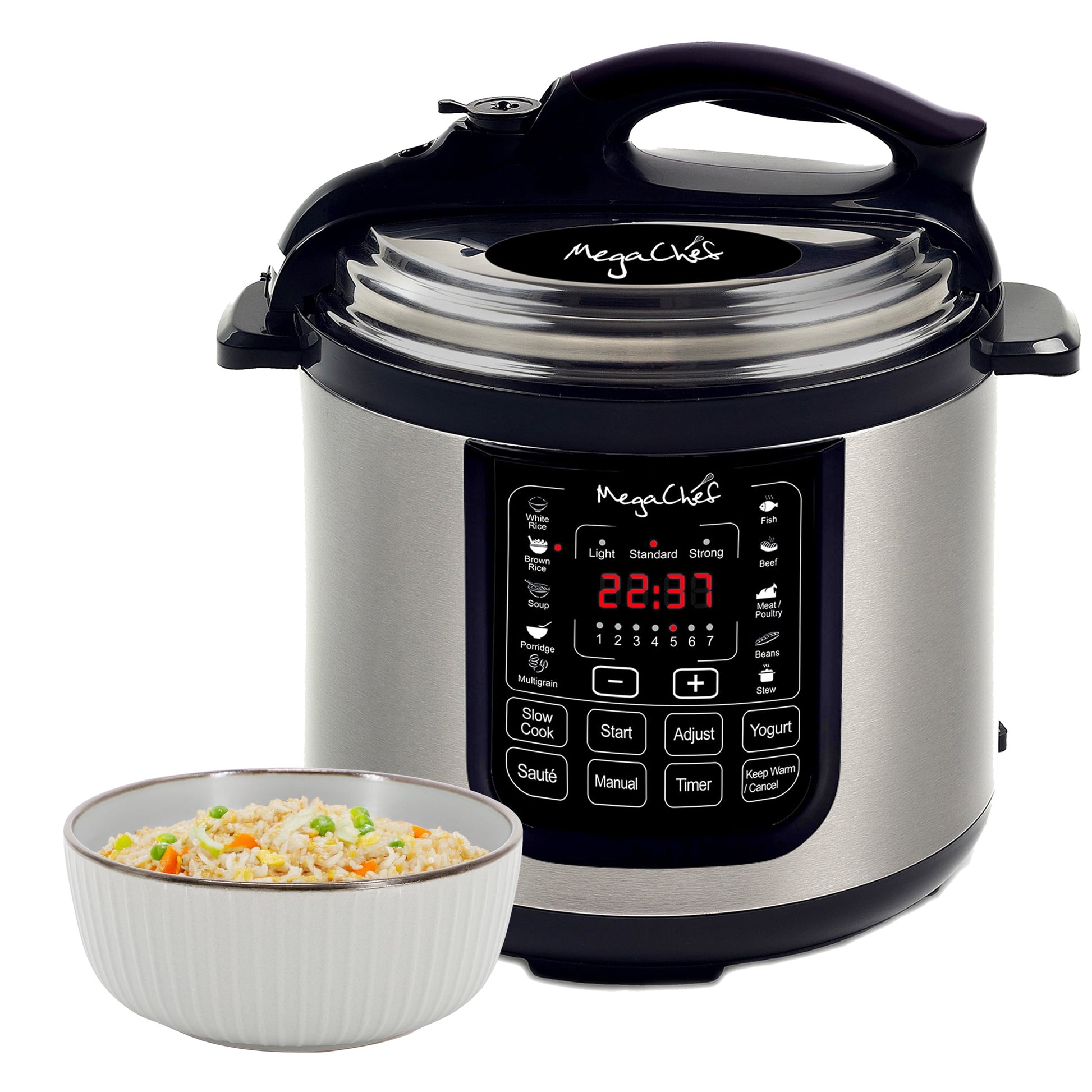 Megachef 8-Quart Digital Pressure Cooker, 15" x 15"