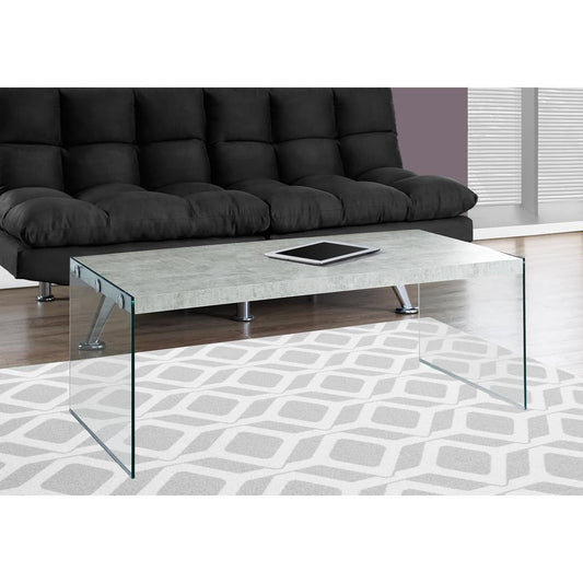 Monarch Specialties Coffee Table, Accent, Cocktail, Rectangular, Living Room, 44"L, Grey Laminate