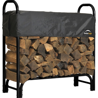 Heavy Duty Firewood Rack with Cover 8 ft.