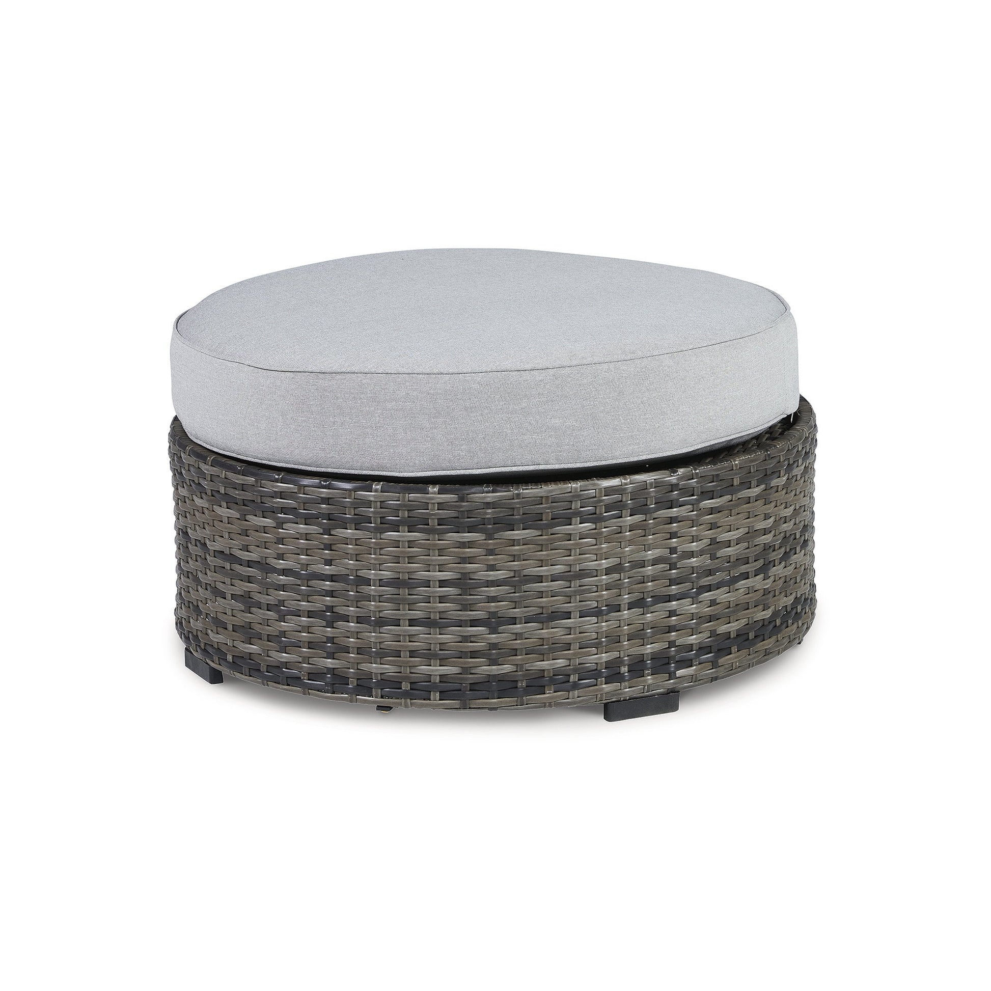 Signature Design by Ashley Casual Harbor Court Ottoman with Cushion  Gray