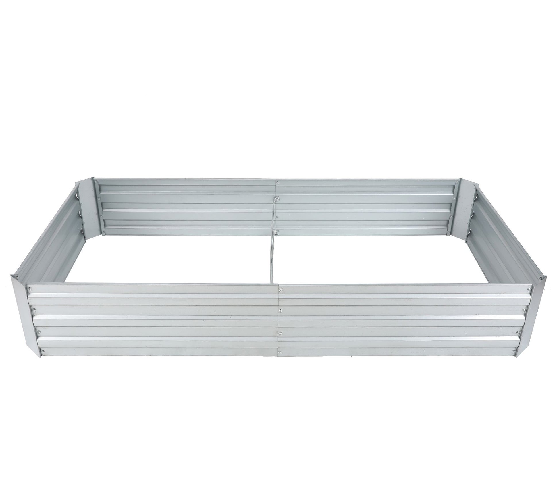 Luxen Home 72" Galvanized Rectangular Raised Ga rden Bed