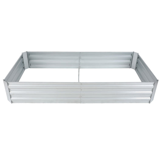 Luxen Home 72" Galvanized Rectangular Raised Ga rden Bed