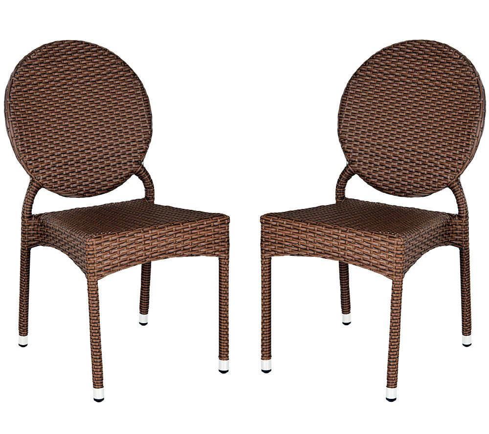 Safavieh Valdez Set of 2 Indoor/Outdoor Stacking Side Chairs