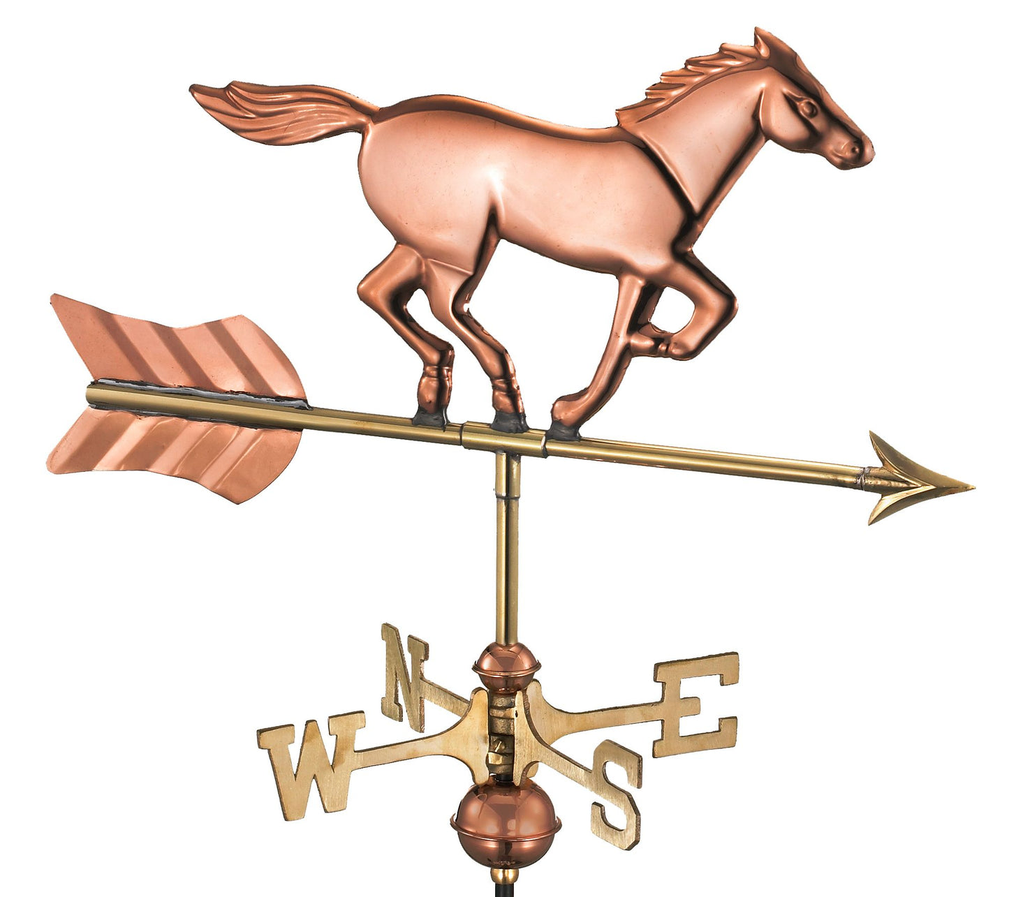 Horse Cottage Weather Vane with Mount by Good Directions