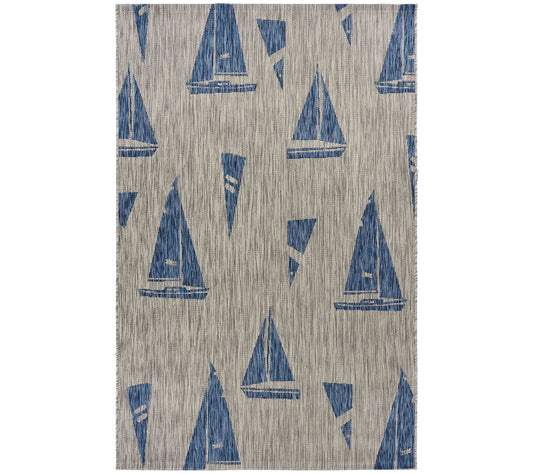 Ox Bay Sails Up Indoor/Outdoor Catalina Rug 7'9" x 9'9"