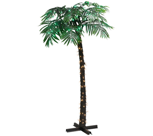 Puleo International 8' Prelit Palm Tree with 192 Lights