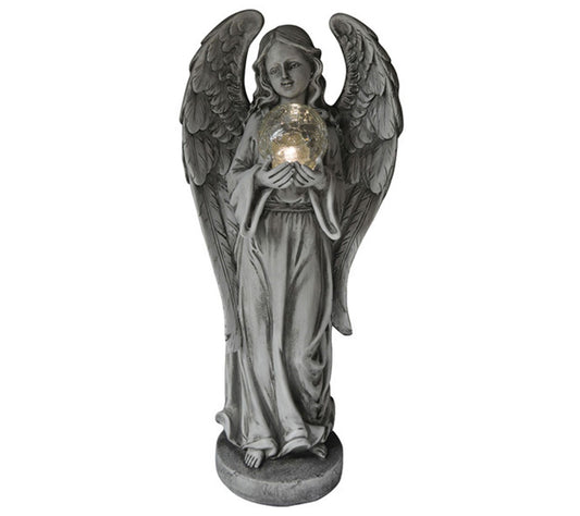 SWI 23" Resin Angel with Solar Glass Ball