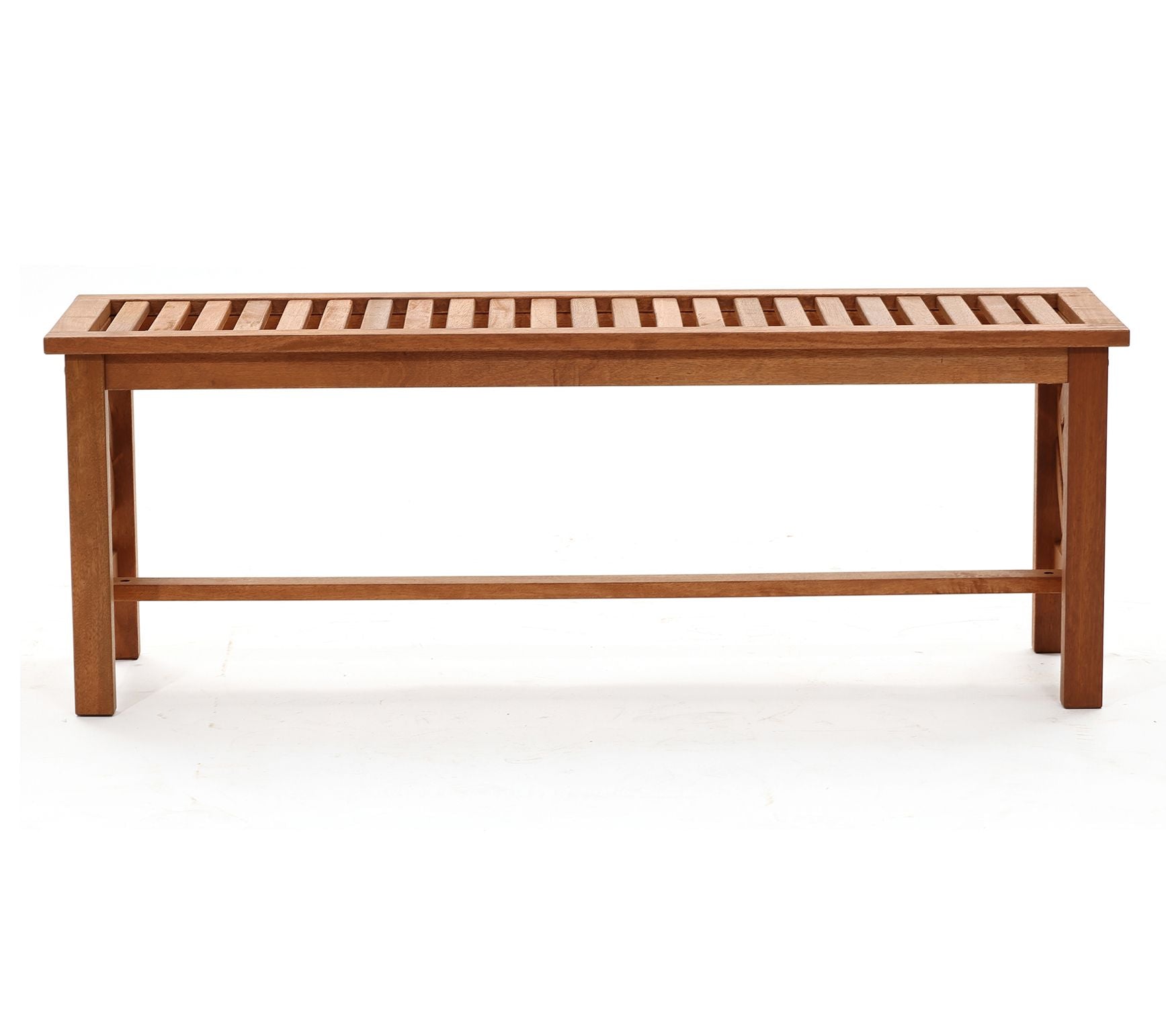 LuxenHome Carmel Solid Wood Outdoor Dining Bench