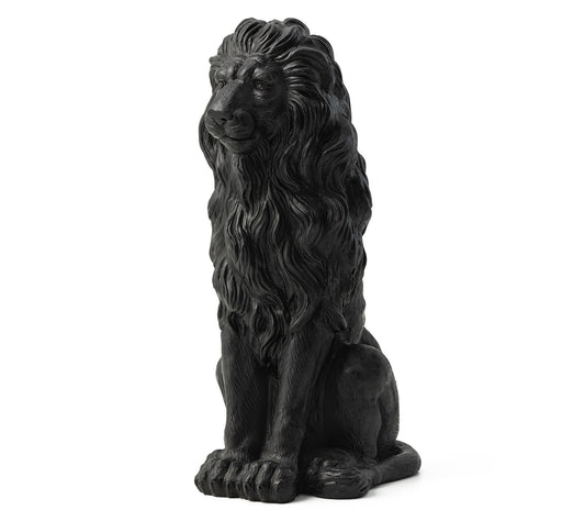 Glitzhome 28" Antinqued Detail Guardian Lion Garden Statue