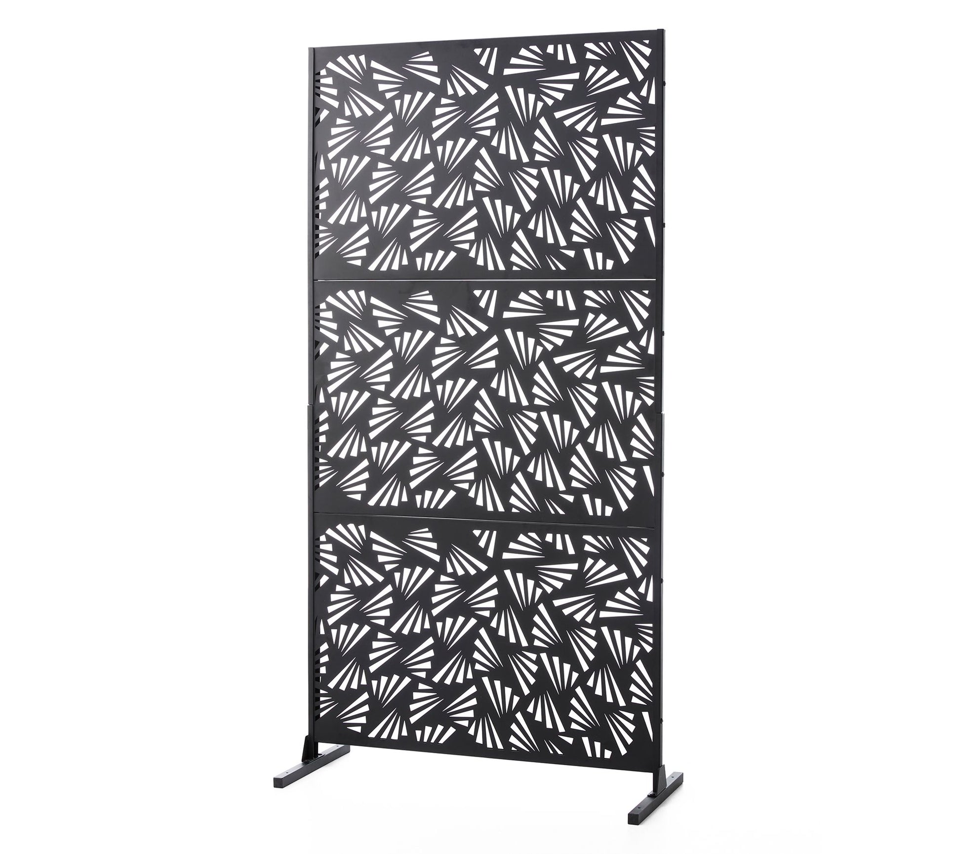 Glitzhome 6ft In-or-Outdoor Galvanized Steel Privacy Screen