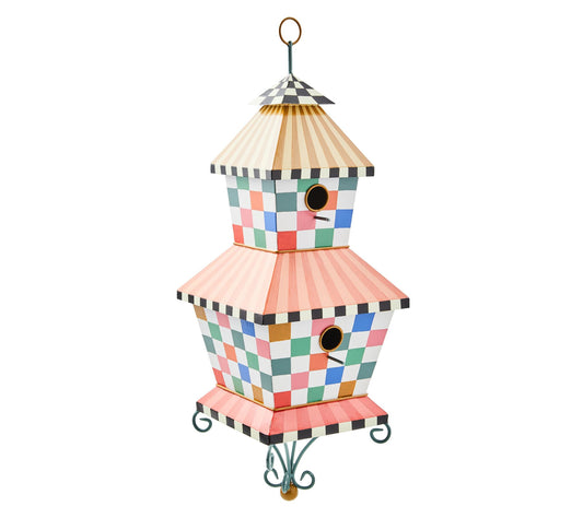MacKenzie-Childs Dolce Vita Check Birdhouse