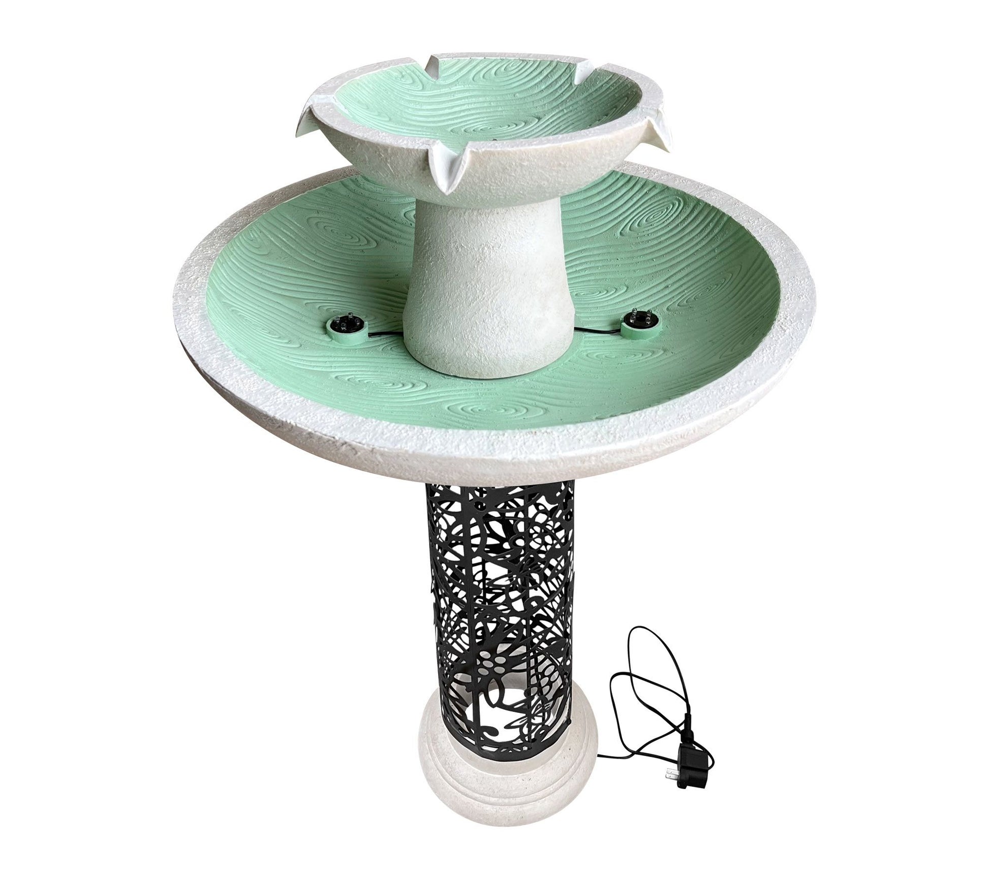Temp-tations Outdoors Woodland or Mosaic 2-Tier Lit Fountain